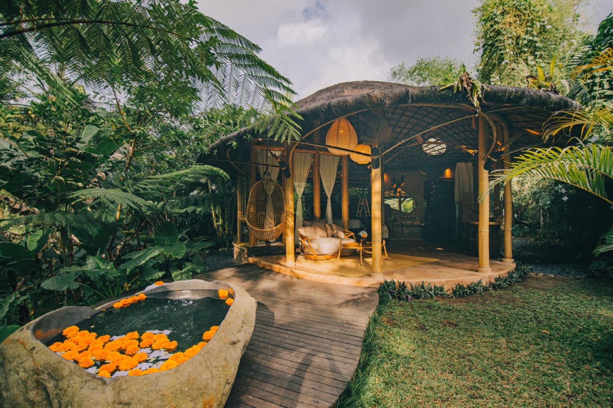 Hideout Eco Bamboo House Bali Villa Selat Bagian luar foto